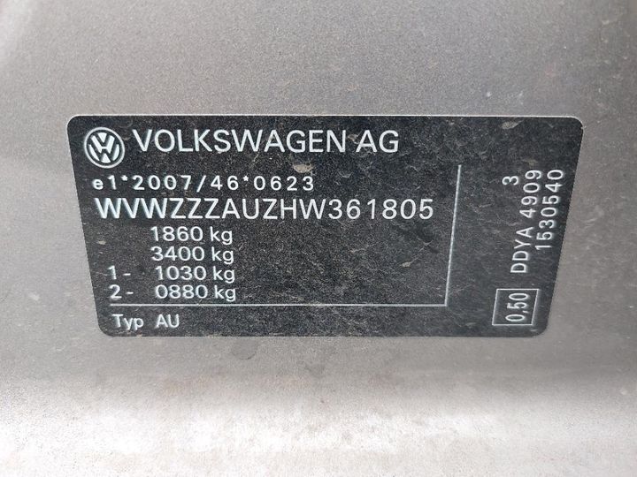 Photo 26 VIN: WVWZZZAUZHW361805 - VOLKSWAGEN GOLF 