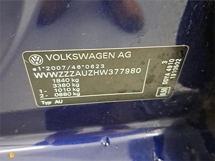 Photo 10 VIN: WVWZZZAUZHW377980 - VOLKSWAGEN GOLF 