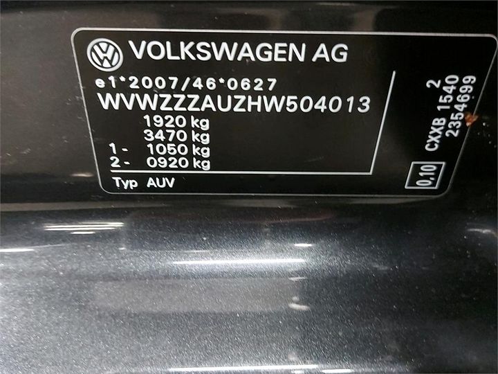 Photo 6 VIN: WVWZZZAUZHW504013 - VOLKSWAGEN GOLF 