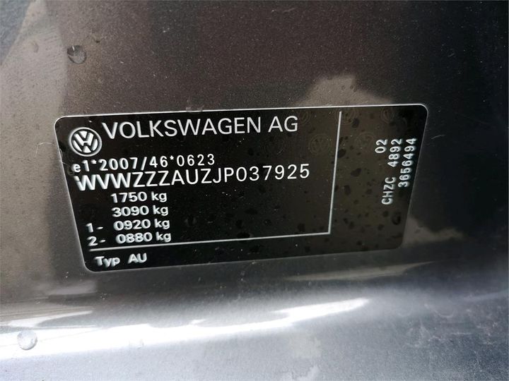 Photo 12 VIN: WVWZZZAUZJP037925 - VOLKSWAGEN GOLF 