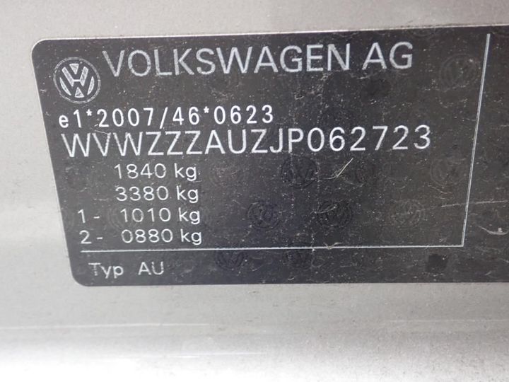 Photo 9 VIN: WVWZZZAUZJP062723 - VOLKSWAGEN GOLF 