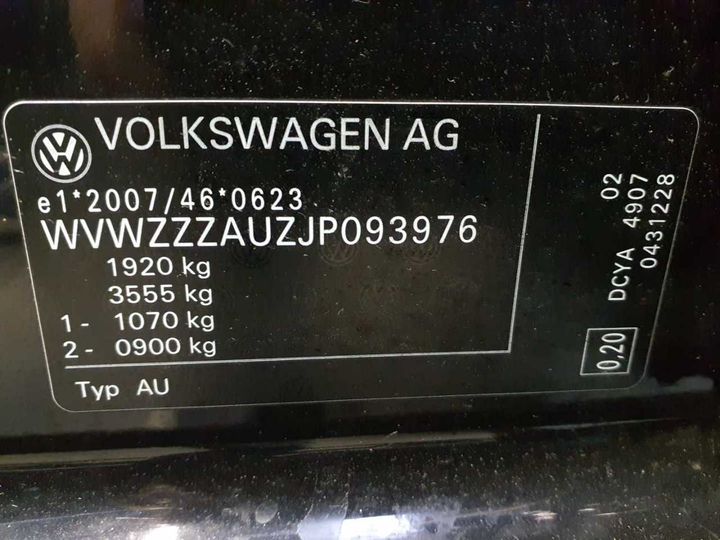 Photo 12 VIN: WVWZZZAUZJP093976 - VOLKSWAGEN GOLF 