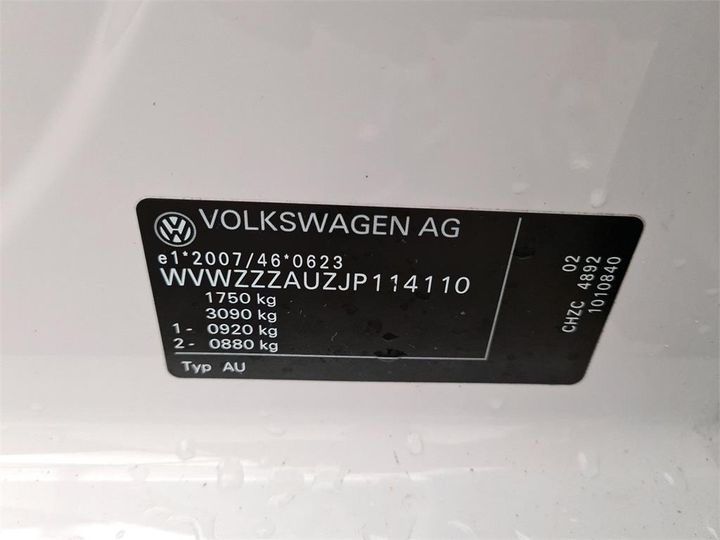 Photo 6 VIN: WVWZZZAUZJP114110 - VOLKSWAGEN GOLF 