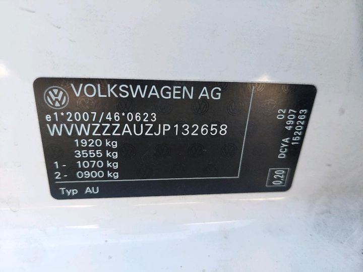 Photo 12 VIN: WVWZZZAUZJP132658 - VOLKSWAGEN GOLF 