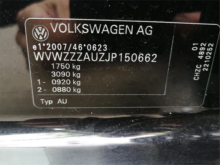 Photo 11 VIN: WVWZZZAUZJP150662 - VOLKSWAGEN GOLF 