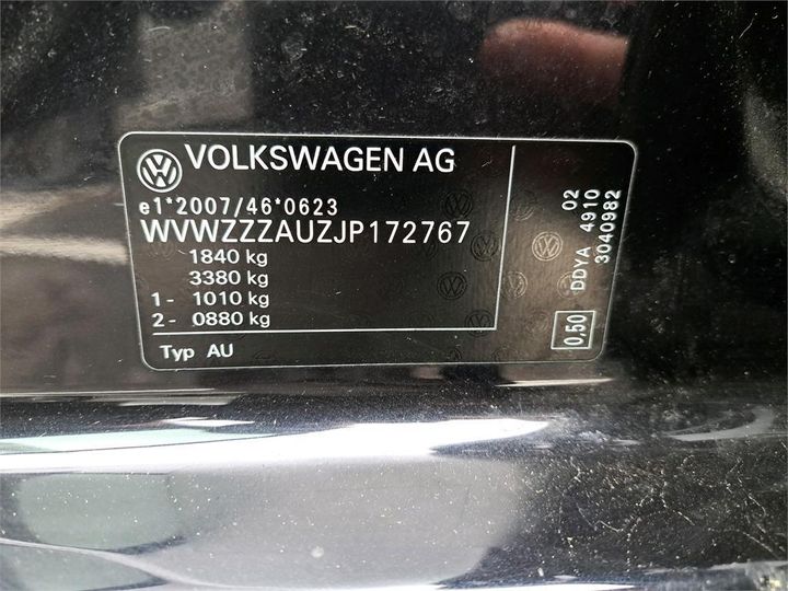 Photo 9 VIN: WVWZZZAUZJP172767 - VOLKSWAGEN GOLF 