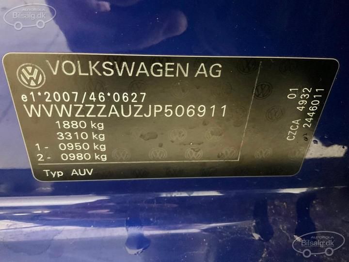 Photo 10 VIN: WVWZZZAUZJP506911 - VOLKSWAGEN GOLF 