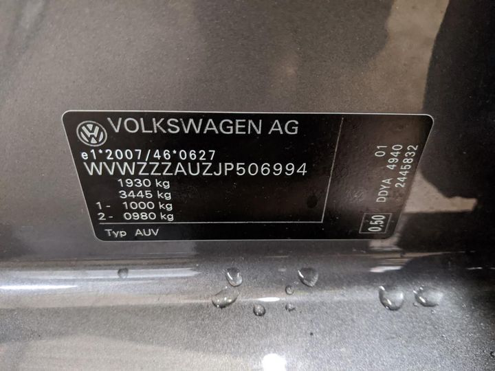 Photo 14 VIN: WVWZZZAUZJP506994 - VOLKSWAGEN GOLF 