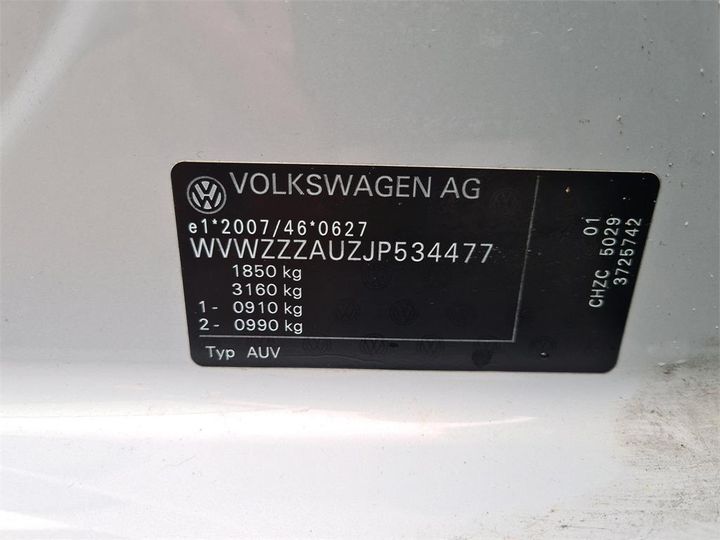 Photo 12 VIN: WVWZZZAUZJP534477 - VOLKSWAGEN GOLF 