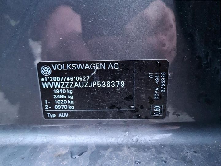 Photo 4 VIN: WVWZZZAUZJP536379 - VOLKSWAGEN GOLF 