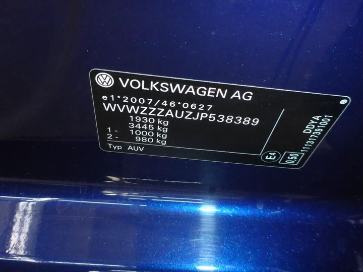 Photo 11 VIN: WVWZZZAUZJP538389 - VOLKSWAGEN GOLF 