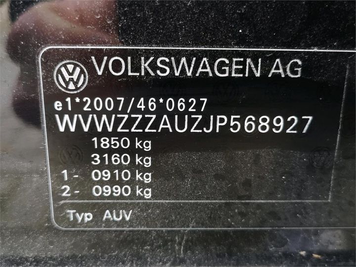 Photo 12 VIN: WVWZZZAUZJP568927 - VOLKSWAGEN GOLF 