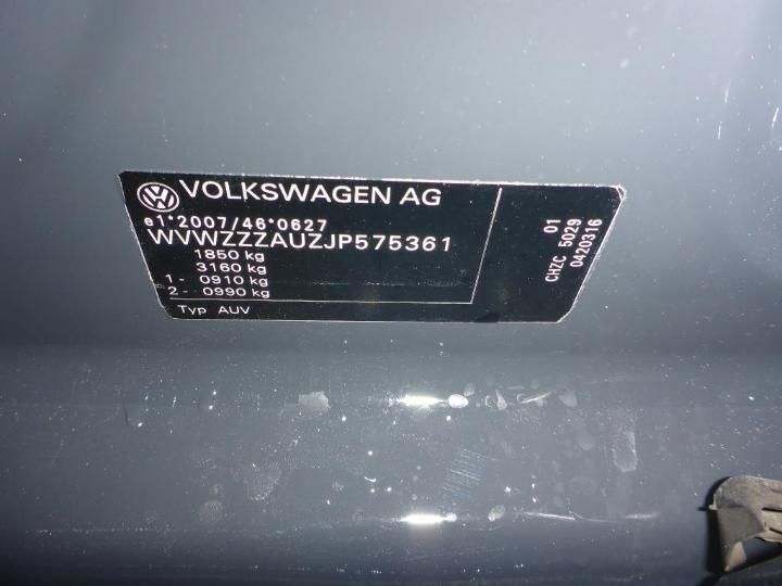 Photo 9 VIN: WVWZZZAUZJP575361 - VOLKSWAGEN GOLF 