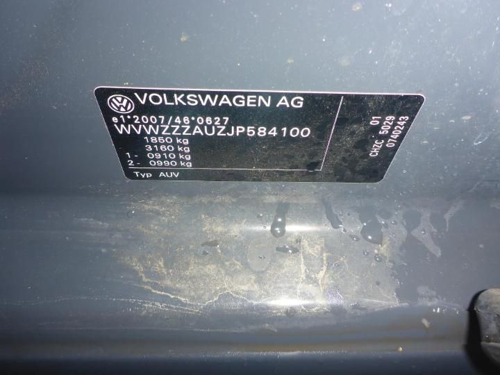 Photo 9 VIN: WVWZZZAUZJP584100 - VOLKSWAGEN GOLF 