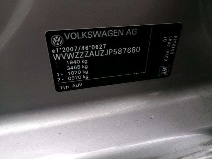 Photo 8 VIN: WVWZZZAUZJP587680 - VOLKSWAGEN GOLF 