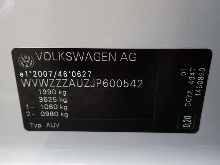 Photo 8 VIN: WVWZZZAUZJP600542 - VOLKSWAGEN GOLF 