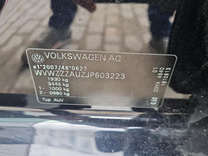 Photo 3 VIN: WVWZZZAUZJP603223 - VOLKSWAGEN GOLF 