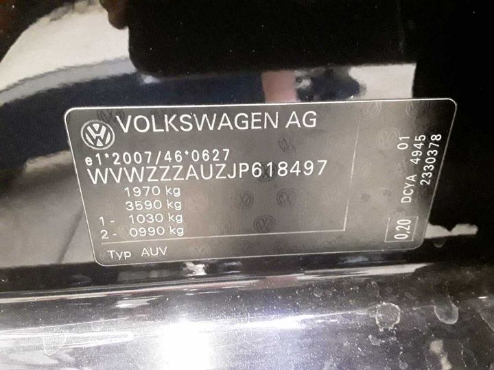 Photo 12 VIN: WVWZZZAUZJP618497 - VOLKSWAGEN GOLF 