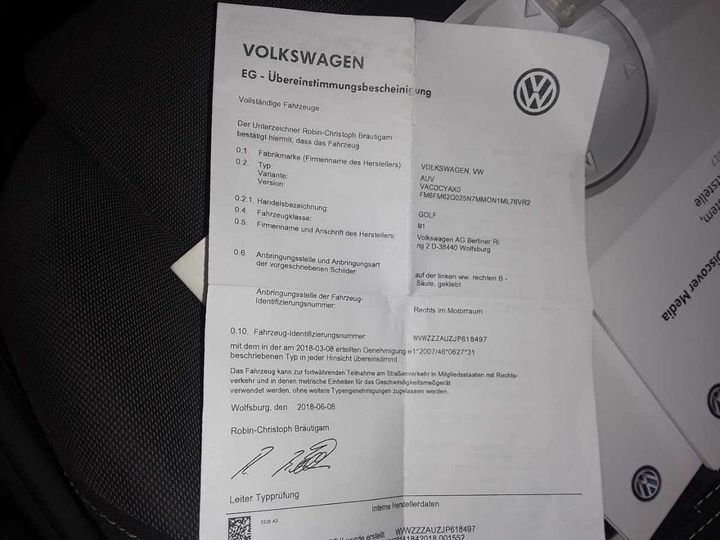 Photo 27 VIN: WVWZZZAUZJP618497 - VOLKSWAGEN GOLF 