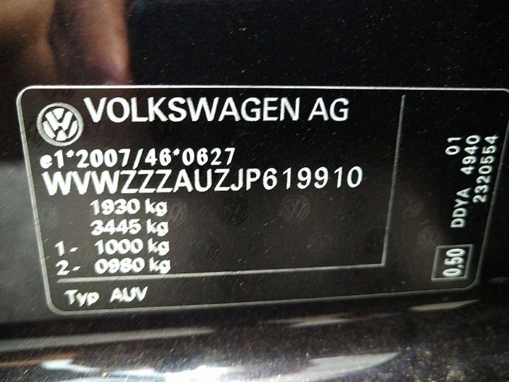 Photo 13 VIN: WVWZZZAUZJP619910 - VOLKSWAGEN GOLF 