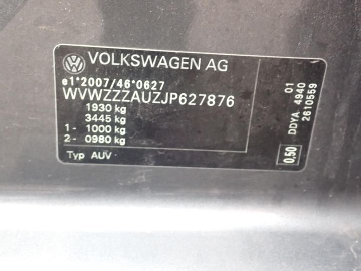 Photo 11 VIN: WVWZZZAUZJP627876 - VOLKSWAGEN GOLF 