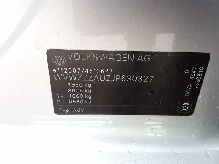 Photo 13 VIN: WVWZZZAUZJP630327 - VOLKSWAGEN GOLF 