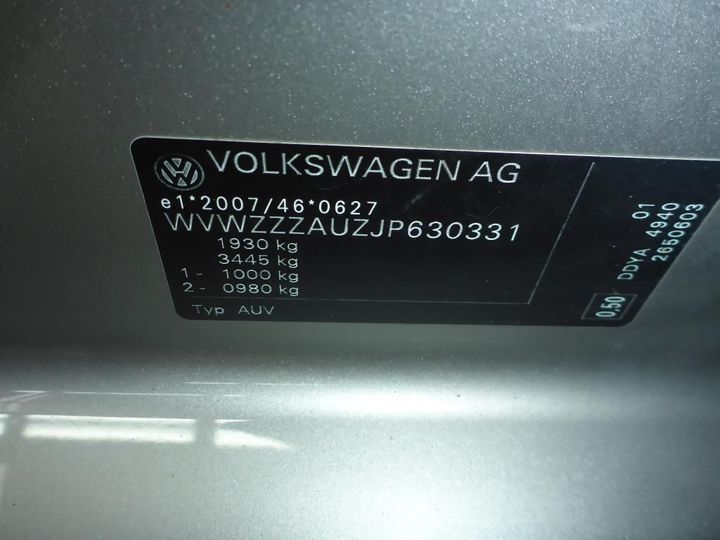 Photo 11 VIN: WVWZZZAUZJP630331 - VOLKSWAGEN GOLF 