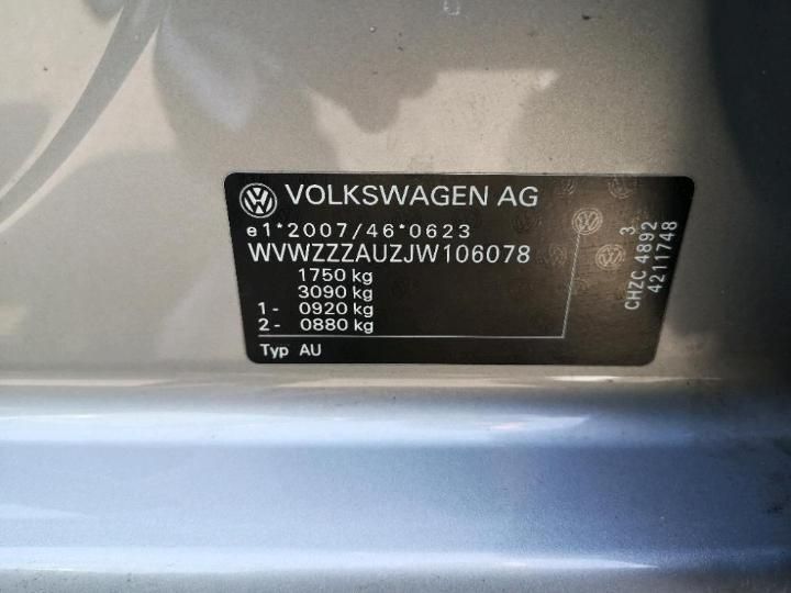 Photo 11 VIN: WVWZZZAUZJW106078 - VOLKSWAGEN GOLF 