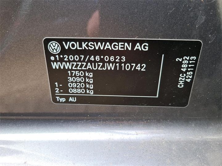 Photo 12 VIN: WVWZZZAUZJW110742 - VOLKSWAGEN GOLF 