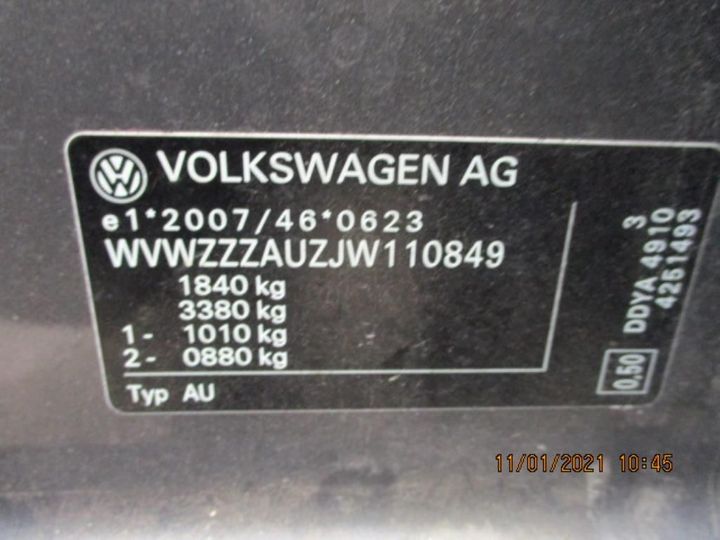 Photo 11 VIN: WVWZZZAUZJW110849 - VOLKSWAGEN GOLF 