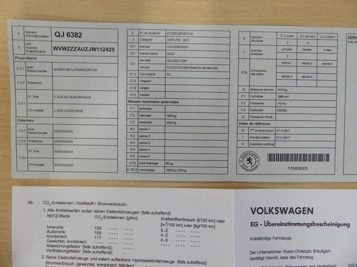 Photo 11 VIN: WVWZZZAUZJW112425 - VOLKSWAGEN GOLF 