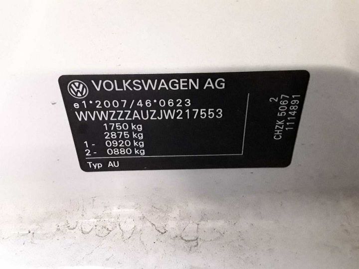 Photo 10 VIN: WVWZZZAUZJW217553 - VOLKSWAGEN GOLF 