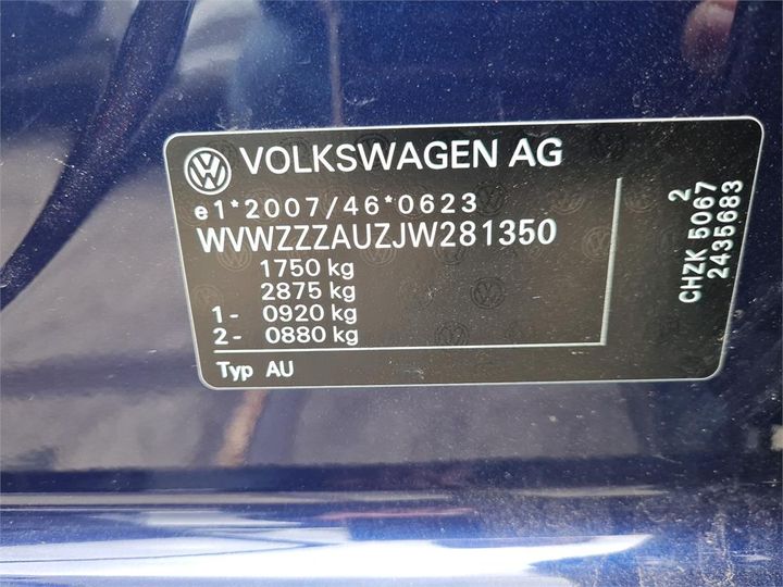 Photo 6 VIN: WVWZZZAUZJW281350 - VOLKSWAGEN GOLF 