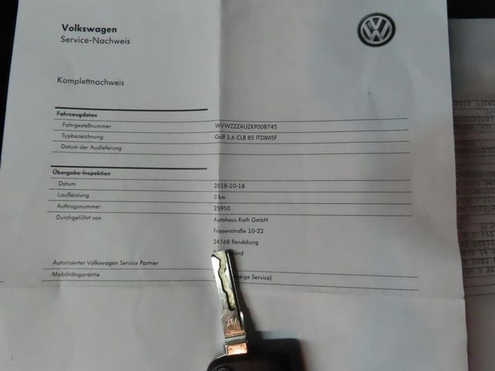 Photo 12 VIN: WVWZZZAUZKP008745 - VOLKSWAGEN GOLF 