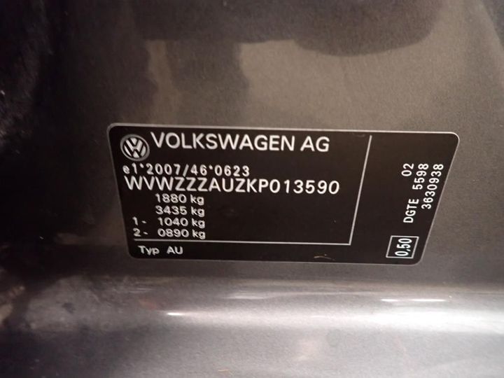 Photo 13 VIN: WVWZZZAUZKP013590 - VOLKSWAGEN GOLF 