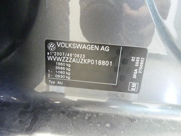 Photo 3 VIN: WVWZZZAUZKP018801 - VOLKSWAGEN GOLF 