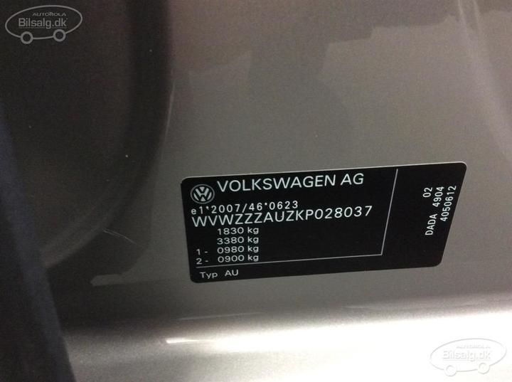 Photo 2 VIN: WVWZZZAUZKP028037 - VOLKSWAGEN GOLF 