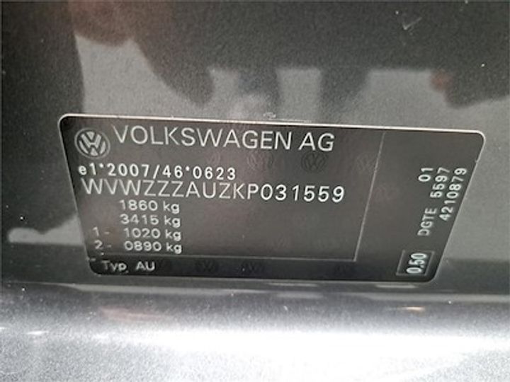 Photo 11 VIN: WVWZZZAUZKP031559 - VOLKSWAGEN GOLF 