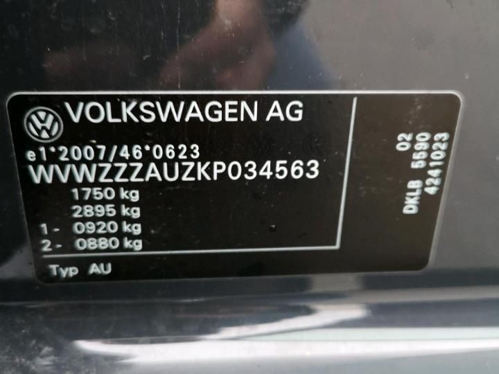 Photo 4 VIN: WVWZZZAUZKP034563 - VOLKSWAGEN GOLF 