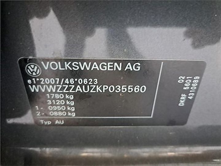 Photo 11 VIN: WVWZZZAUZKP035560 - VOLKSWAGEN GOLF 