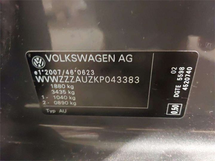 Photo 8 VIN: WVWZZZAUZKP043383 - VOLKSWAGEN GOLF 