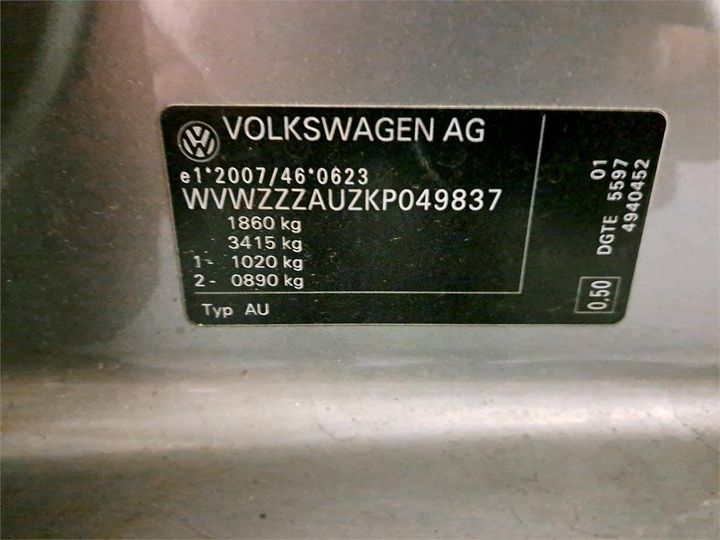 Photo 37 VIN: WVWZZZAUZKP049837 - VOLKSWAGEN GOLF 