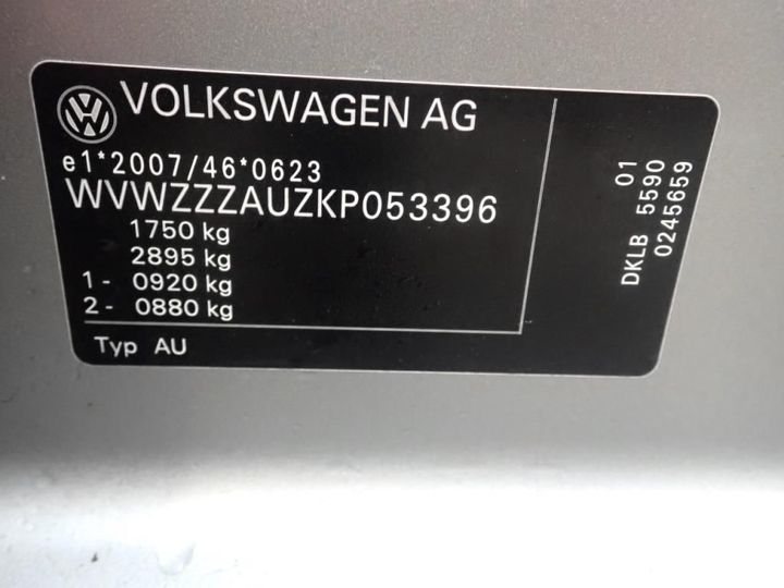 Photo 12 VIN: WVWZZZAUZKP053396 - VOLKSWAGEN GOLF 