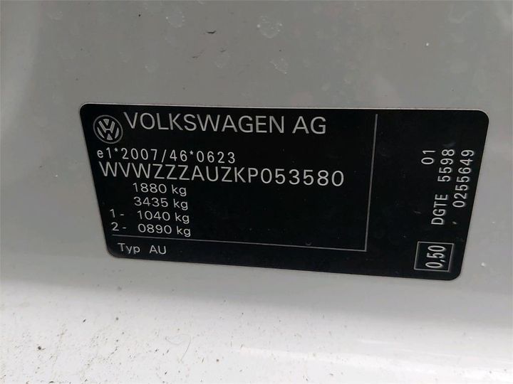 Photo 6 VIN: WVWZZZAUZKP053580 - VOLKSWAGEN GOLF 