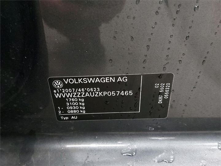 Photo 6 VIN: WVWZZZAUZKP057465 - VOLKSWAGEN GOLF 