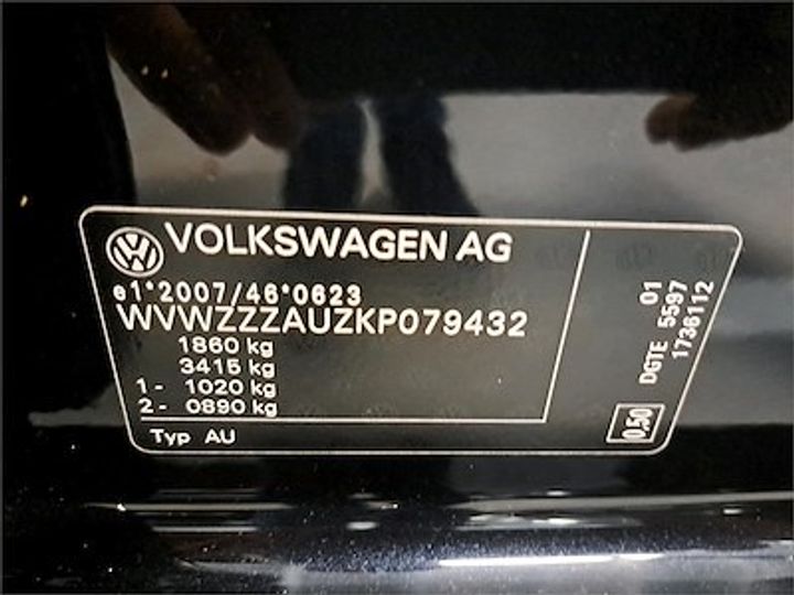 Photo 11 VIN: WVWZZZAUZKP079432 - VOLKSWAGEN GOLF 