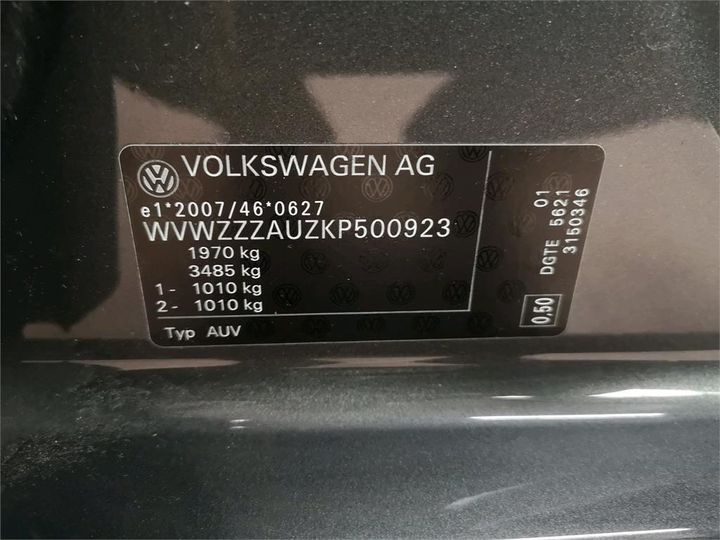 Photo 12 VIN: WVWZZZAUZKP500923 - VOLKSWAGEN GOLF 