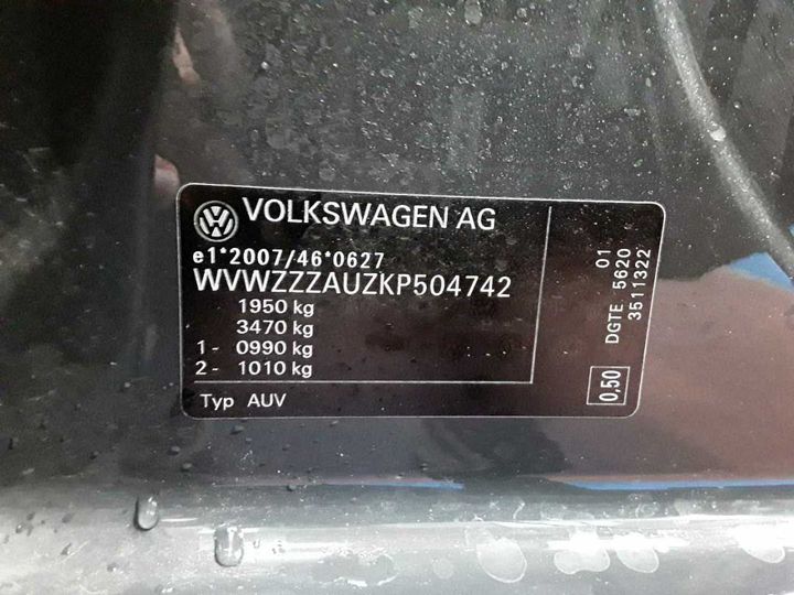 Photo 11 VIN: WVWZZZAUZKP504742 - VOLKSWAGEN GOLF 