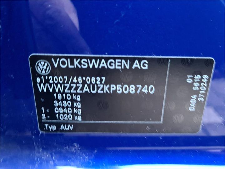 Photo 12 VIN: WVWZZZAUZKP508740 - VOLKSWAGEN GOLF VARIANT 