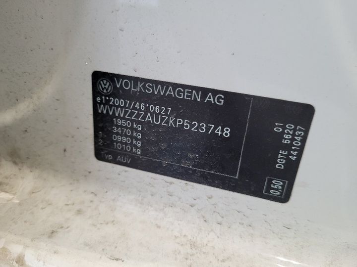 Photo 25 VIN: WVWZZZAUZKP523748 - VOLKSWAGEN GOLF 